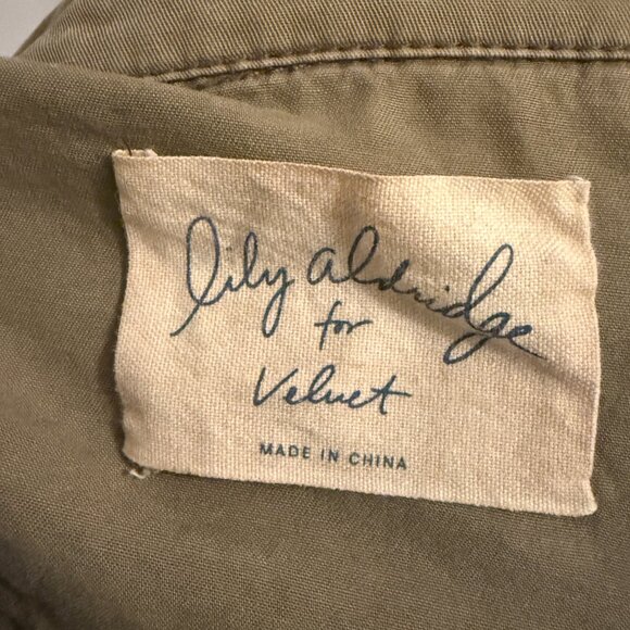 Lily Aldridge for Velvet Utility Military Style Jacket Olive Green - Picture 3 of 4